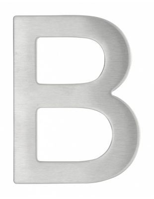 Lettre B inox H.76mm adhésif - THIRARD