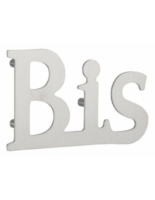 Lettre BIS inox H.76mm à visser - THIRARD