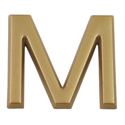 Lettre de maison - marquage M - en PVC - couleur or - autocollant - hauteur 3,7 cm - Chapuis LD37M