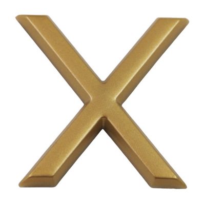 Lettre de maison - marquage X - en PVC - couleur or - autocollant - hauteur 3,7 cm - Chapuis LD37X
