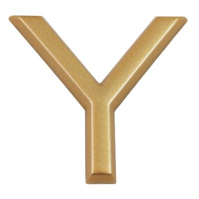Lettre de maison - marquage Y - en PVC - couleur or - autocollant - hauteur 3,7 cm - Chapuis LD37Y