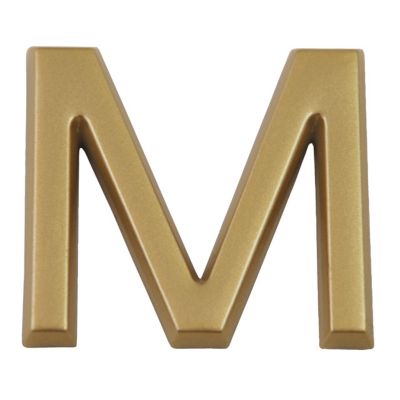 Lettre de rue à coller modèle "M" en polychlorure de vinyle (PVC) Chapuis H.37 mm