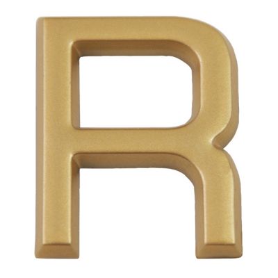 Lettre de rue à coller modèle "R" en polychlorure de vinyle (PVC) Chapuis H.37 mm