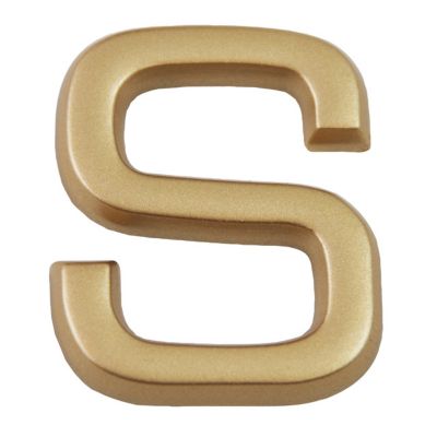Lettre de rue à coller modèle "S" en polychlorure de vinyle (PVC) Chapuis H.37 mm