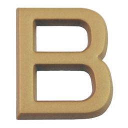 Lettre dorée "B" en relief