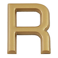 Lettre dorée "R" en relief