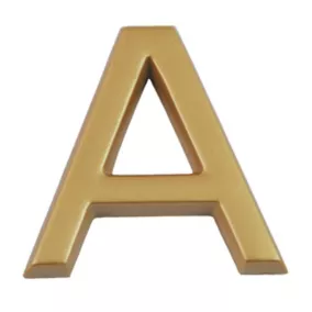 Lettre dorée "A" en relief