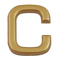 Lettre dorée "C" en relief