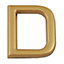 Lettre dorée "D" en relief