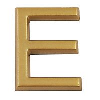 Lettre dorée "E" en relief