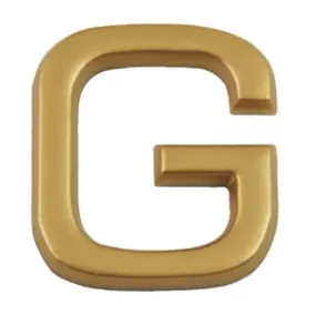 Lettre dorée "G" en relief