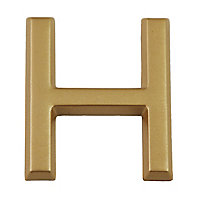 Lettre dorée "H" en relief