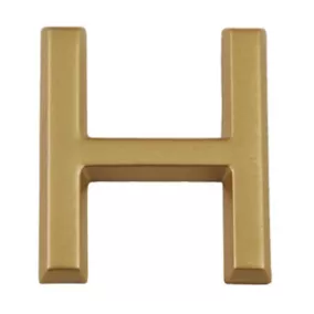 Lettre dorée "H" en relief