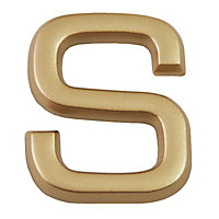 Lettre dorée "S" en relief
