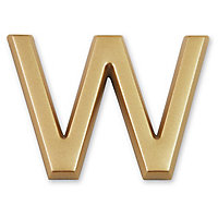 Lettre dorée "W" en relief