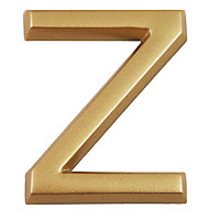 Lettre dorée "Z" en relief