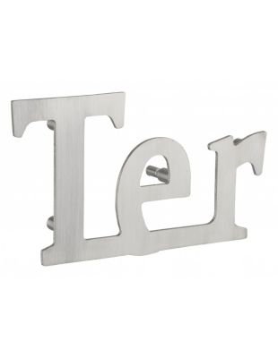 Lettre TER inox H.76mm à visser - THIRARD