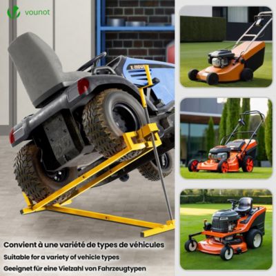 Leve tracteur Tondeuse Supporte 400 kg max Jaune VOUNOT