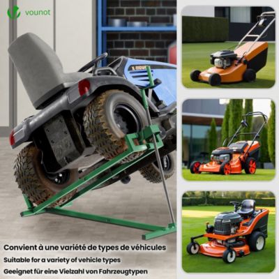 Leve tracteur Tondeuse Supporte 400 kg max Vert VOUNOT