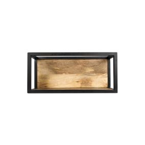 Levels - Étagère murale - manguier et fer - 55 x 18 x 25 cm