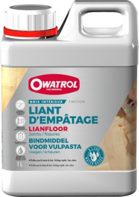 Liant d'empâtage pour joints, trous, fissures - Parquet, escalier... Owatrol LIANFLOOR  2.5 litres