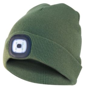 LIGHTHOUSE : Bonnet avec frontale LED rechargeable. Vert