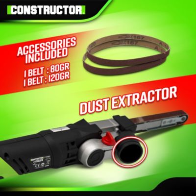 Lime électrique 260W - Vitesse variable - 130 mm + 2 bandes abrasives