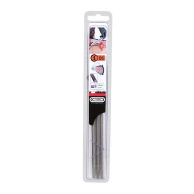 Lot De 12 Limes Rondes Oregon 4,5 Mm – Affûtage Chaîne Tronçonneuse Qualité Pro, Coupe Double, Diamètre Bleu Foncé