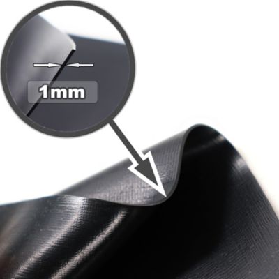 Liner de bassin en PVC 4 m x 6 m 1,0 mm, noir, bâche pour le bassin de jardin Aquagart
