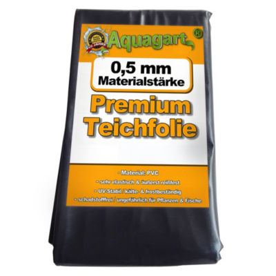 Liner de bassin PVC 2 m x 2 m, 0,5 mm noir, bâche pour le bassin de jardin Aquagart