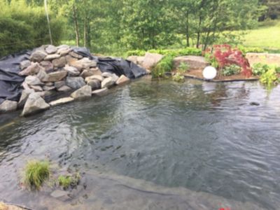 Liner de bassin PVC 2 m x 2 m, 0,5 mm noir, bâche pour le bassin de jardin Aquagart