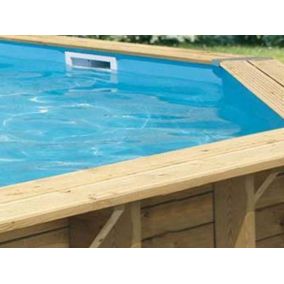 Liner piscine hors-sol Ubbink 355x505xH120cm 60/100ème coloris bleu