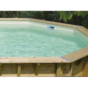 Liner piscine hors-sol Ubbink 400x640xH130cm 75/100ème coloris beige