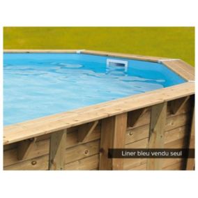 Liner seul Bleu pour piscine bois Azura 4,90 x 3,55 x 1,30 m - Ubbink