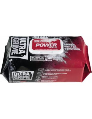 Lingettes nettoyantes XXL double face multiusages Ultragrime Power scrub - paquet de 80