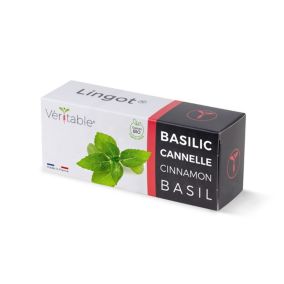 Lingot® pour potager d'intérieur Véritable® variété "Basilic cannelle bio" plantation toute l'année