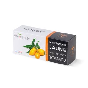 Lingot® pour potager d'intérieur Véritable® variété "Mini tomate jaune" plantation toute l'année