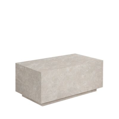 Lipani - Table basse effet marbre 90x50cm - Grège
