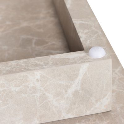 Lipani - Table basse effet marbre 90x50cm - Grège