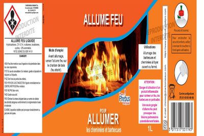 Liquide allume-feu Phebus en bouteille capacité 1 L