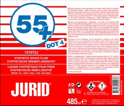 Liquide de frein JURID 55+DOT4 485 ml