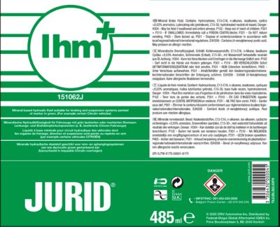 Liquide de frein JURID + LHM - 485 ml