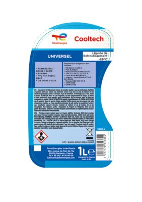 Liquide de refroidissement universel Total -26°C 1L