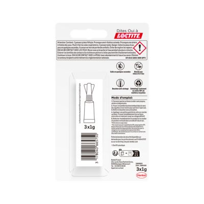 Liquide dose Loctite SG-3P 1g 3 pièces