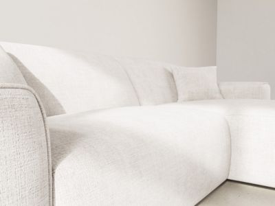 Lison - Canapé d'angle droit 4 places en velours texturé - Lisa Design