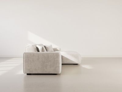 Lison - Canapé d'angle droit 4 places en velours texturé - Lisa Design
