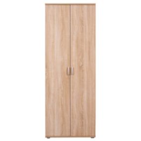 LIST - Armoire Multiusage 2 Portes Aspect Bois