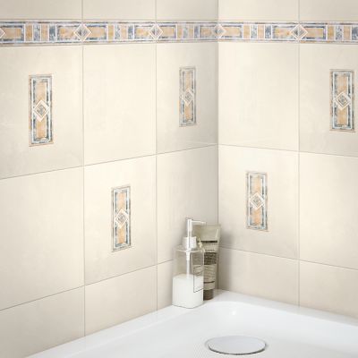 Listel beige 5x20cm Marbly effet marbre