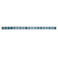 Listel bleu 2 x 40 cm Dots