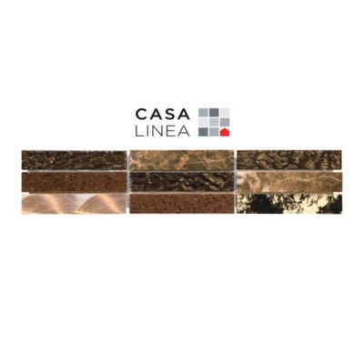 LISTEL CHARLESTON BROWN HORIZONTAL 1 PIÈCE 7,5 X 30 CM CASA LINEA